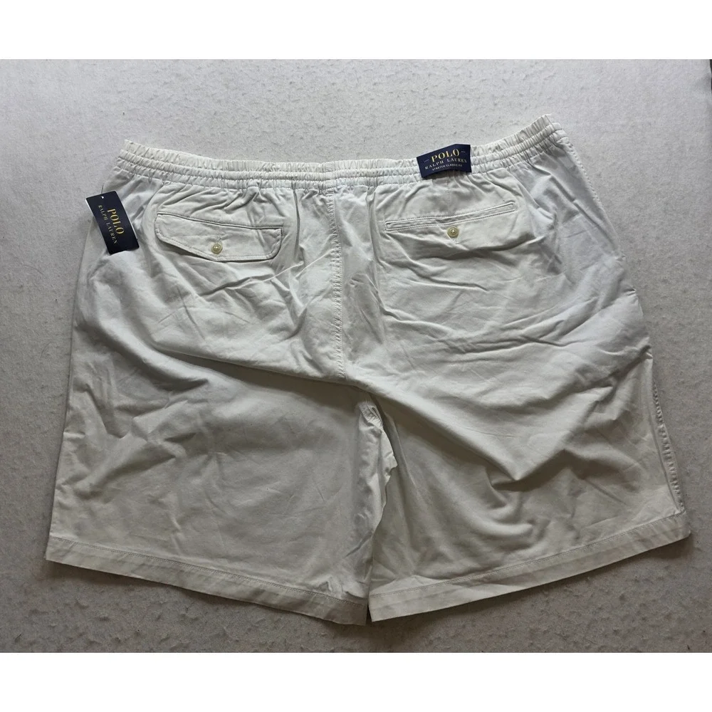 Polo Ralph Lauren 711858958003 Men's White Classic Chino Shorts. NWT. Size 4LT